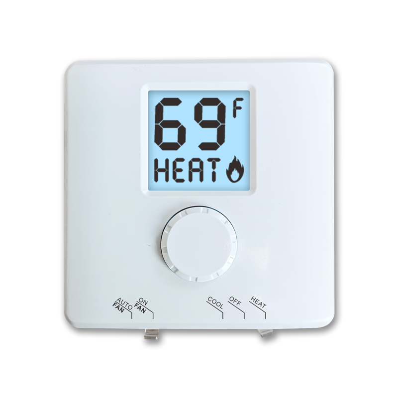 Our line of non-programmable thermostats is built around intuitive usability. We utilize large, easy-to-read LCD screens with bright backlighting, ensuring visibility even in the dark.