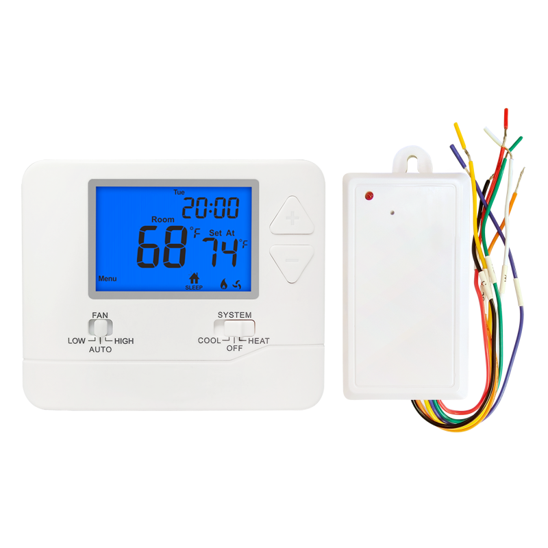 Riseem thermostats feature large, crystal-clear LCD displays with bright backlighting, ensuring visibility day or night. The controls are intuitive—typically simple