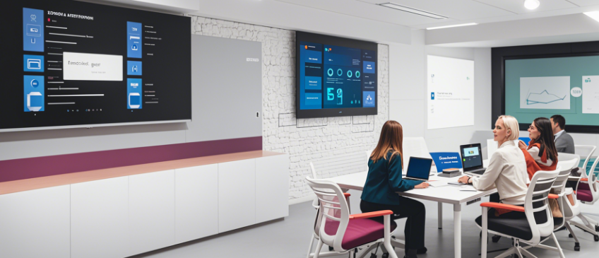 led screen panels for meeting room