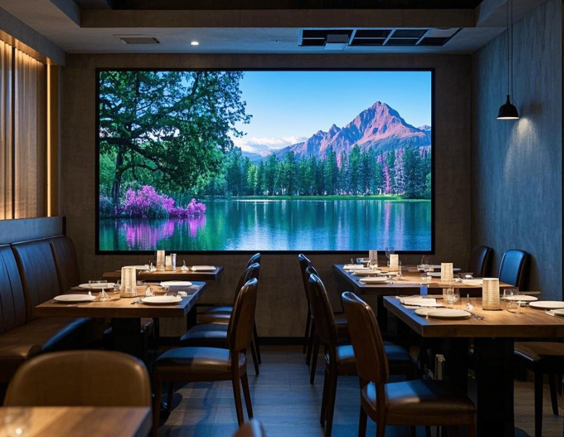 led display board for restaurant create a dining area