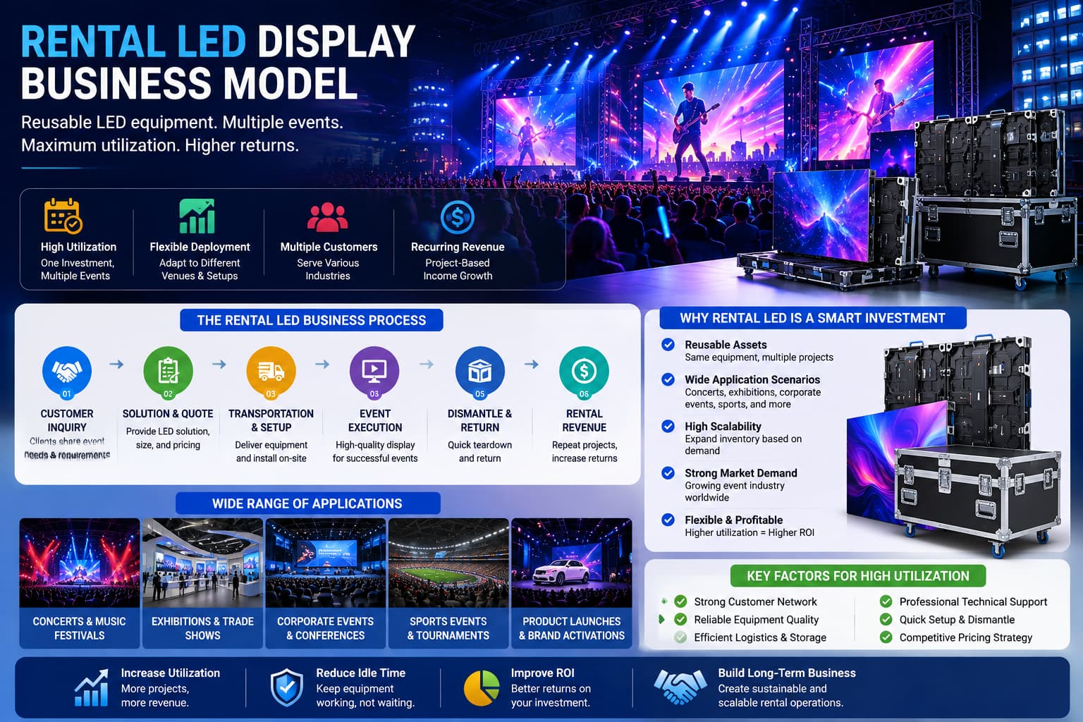 rental LED display used for concerts exhibitions and corporate events