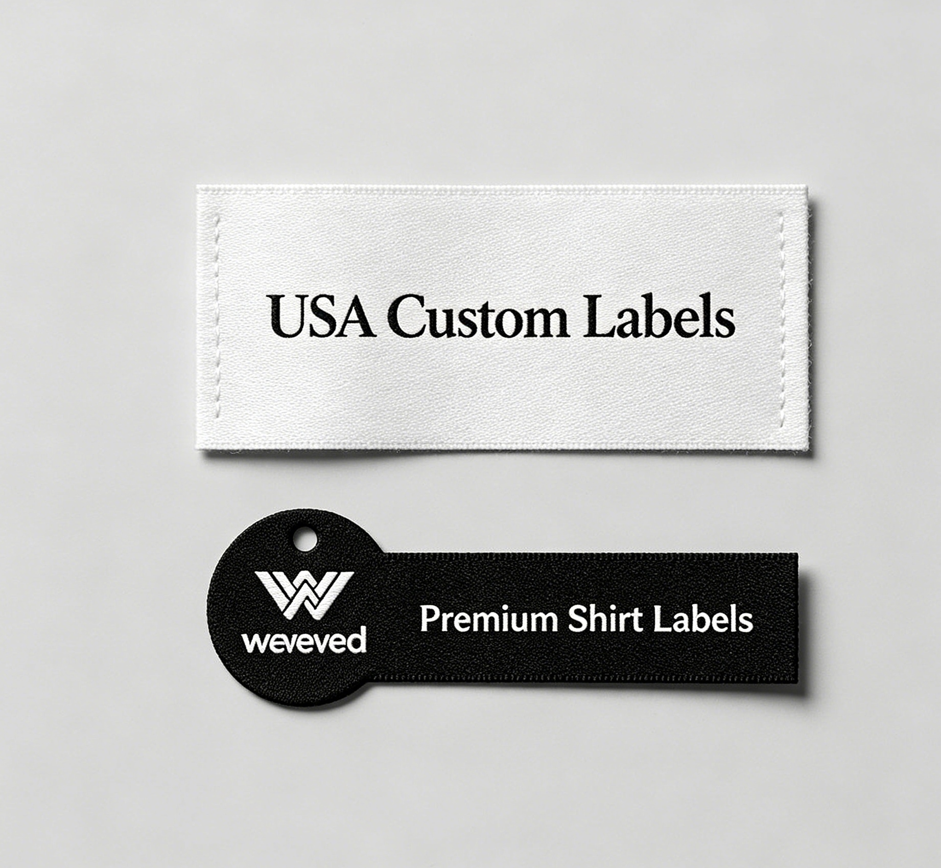 Etiquetas de costura con logotipo de alta calidad para pedidos al por mayor de camisas