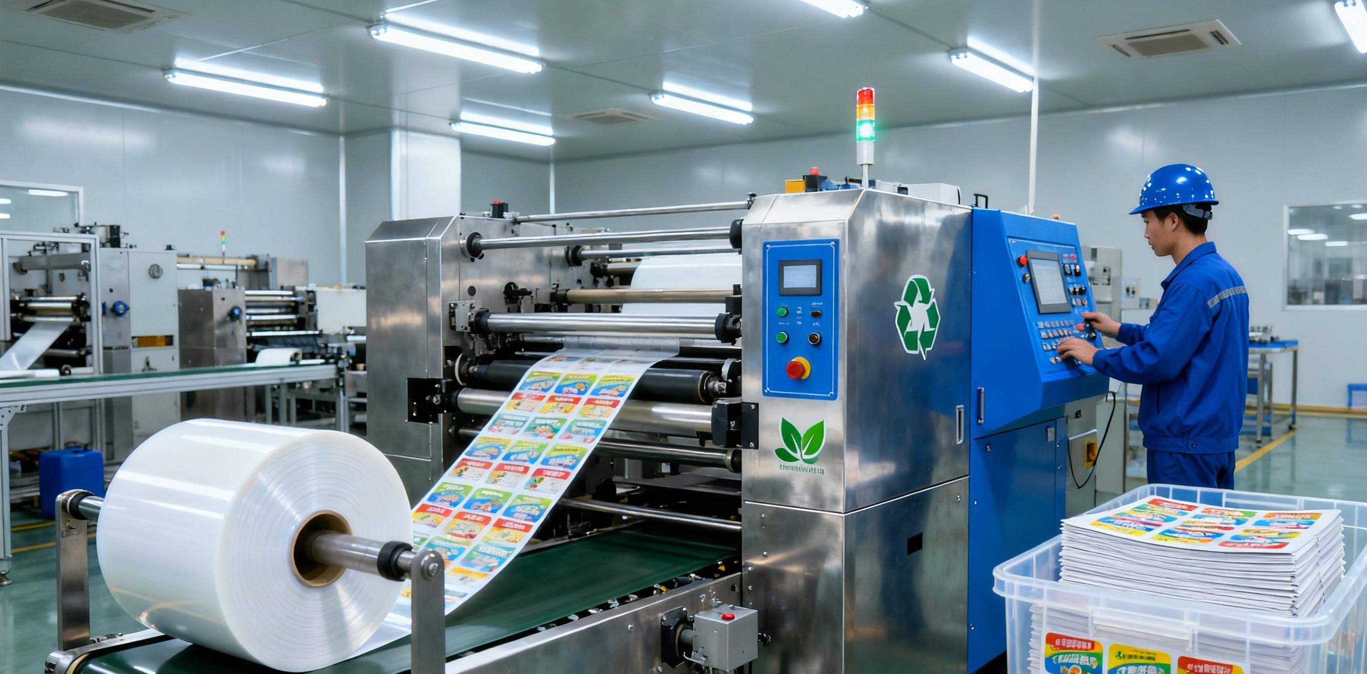 lab technician testing heat transfer label durability