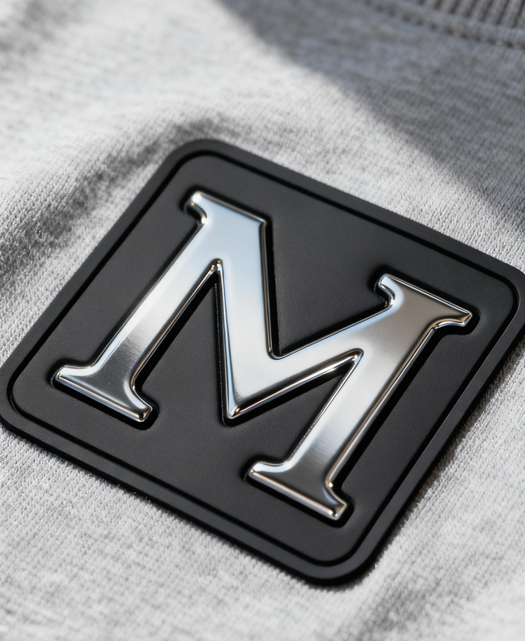 designer applying embroidery heat transfer neck label