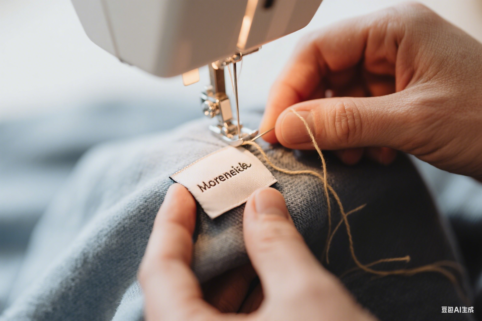 Different fabric labels in various materials