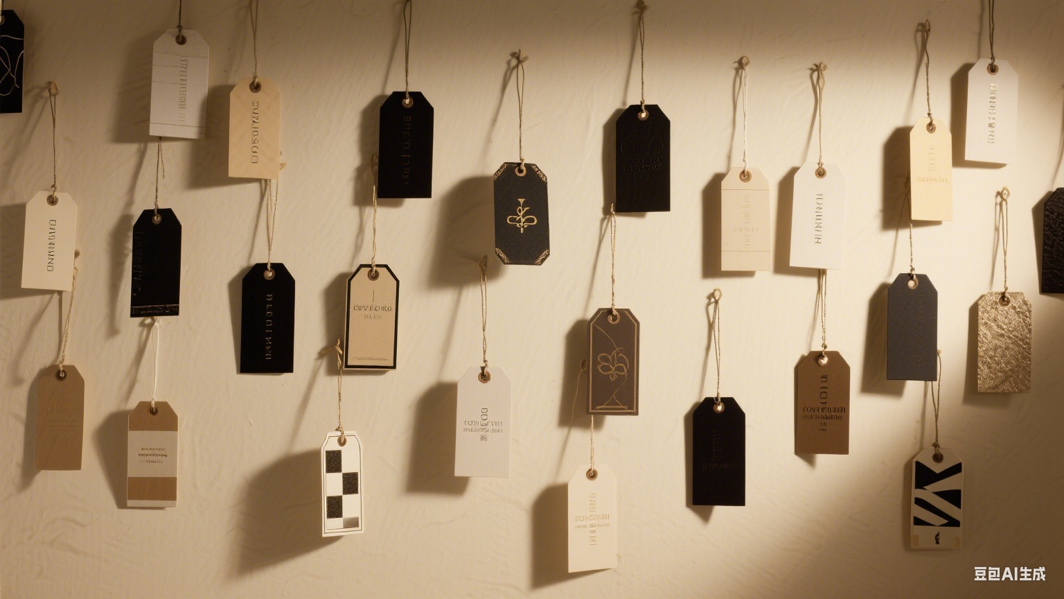 small fashion brand's workspace with a hang tag printer