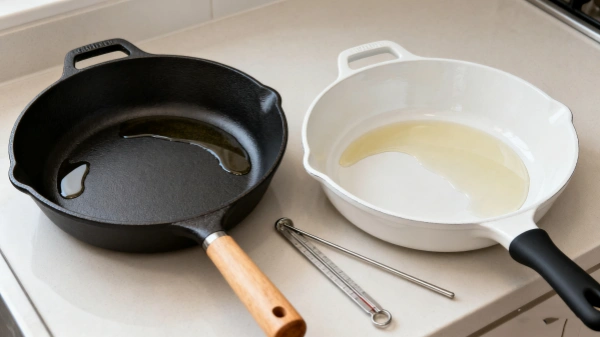 cast iron or enameled cast iron deep frying pan cast iron or enameled cast iron deep frying pan