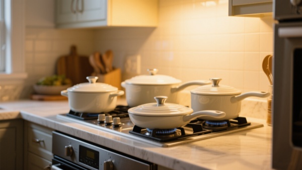 Ceramic-coated cookware in the kitchen