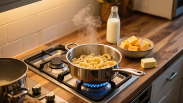 use sauce pot to make Macaroni and Cheese use sauce pot to make Macaroni and Cheese