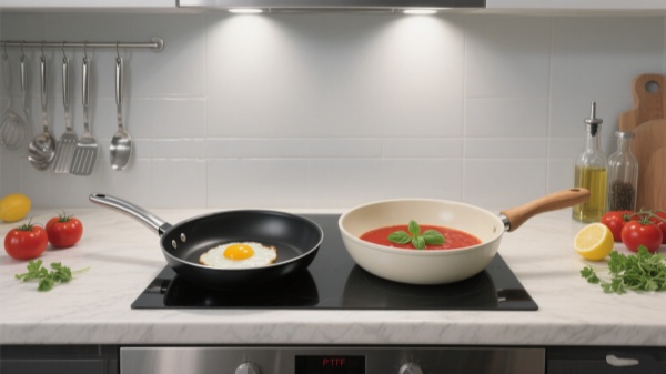 Nonstick coatings (PTFE, ceramic-like) cookware