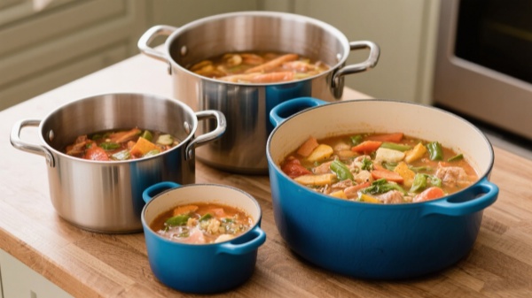 2 4 6 8 quart and larger stockpots for bulk cooking