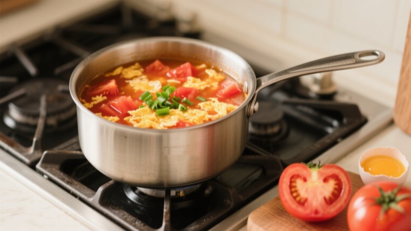Tomato Egg Drop Soup 2 qt stock pot
