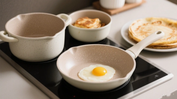 use marble pans to frying eggs crepes pancakes