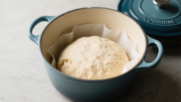 The right amount of space between the dough and the dutch oven walls The right amount of space between the dough and the dutch oven walls