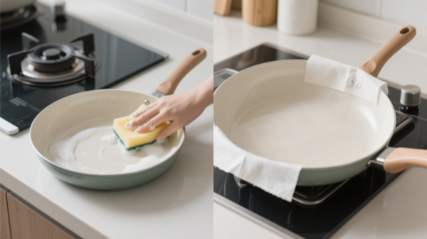 caring for ceramic-coated cookware involves a few simple steps