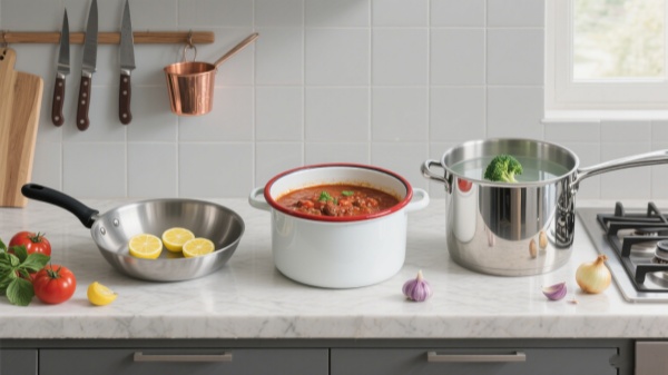 anodized stainless or enameled cast iron cookware instead anodized stainless or enameled cast iron cookware instead