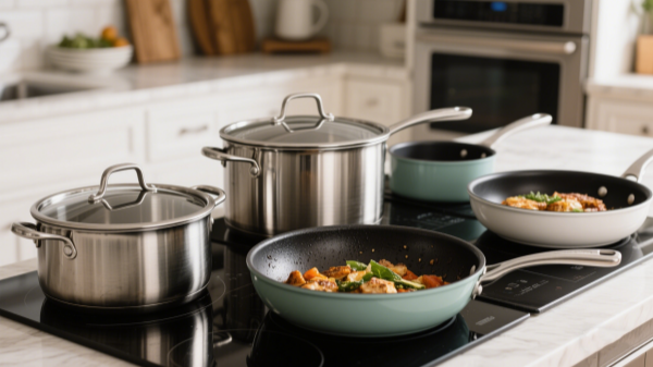 cast iron Stainless Steel Ceramic-Coated Die-Cast Aluminum Cookware