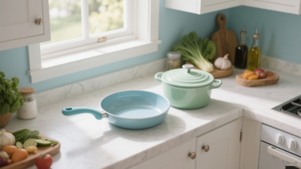 Ceramic PTFE‑Free Nonstick Coatings Pans and Pots with Silicone Handle Ceramic PTFE‑Free Nonstick Coatings Pans and Pots with Silicone Handle