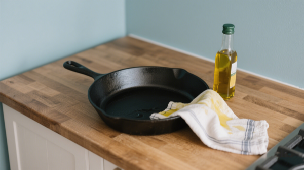 Season cast iron skillet Season cast iron skillet