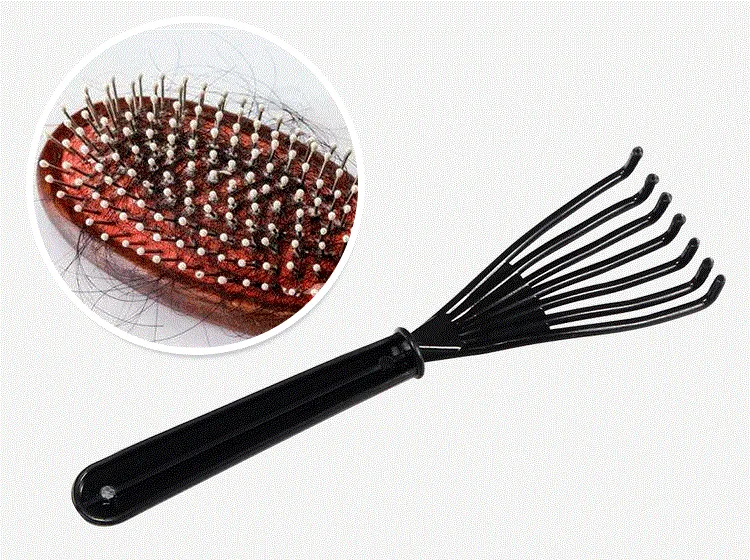 clean hair brush