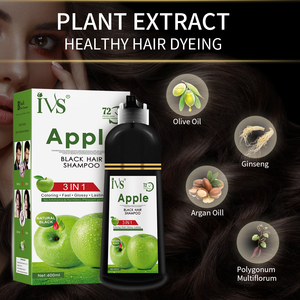 Apple Hair Color Shampoo for All Hair Types