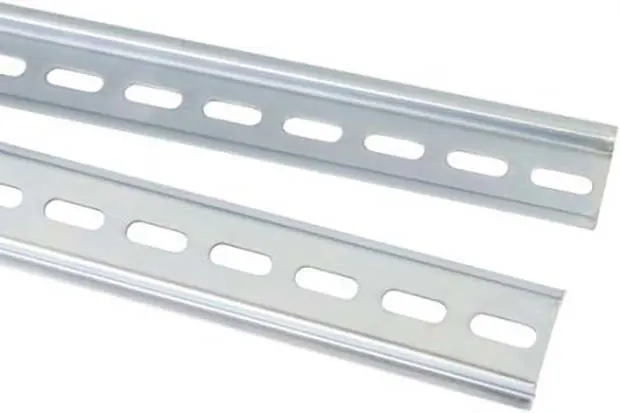 Electrical rail provides stable mounting for circuit components in control panels.