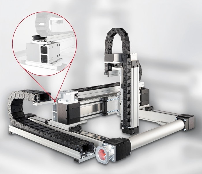 Micro drag chain: Ultra-compact nylon design for precision cable routing in small-space automation and robotics applications.