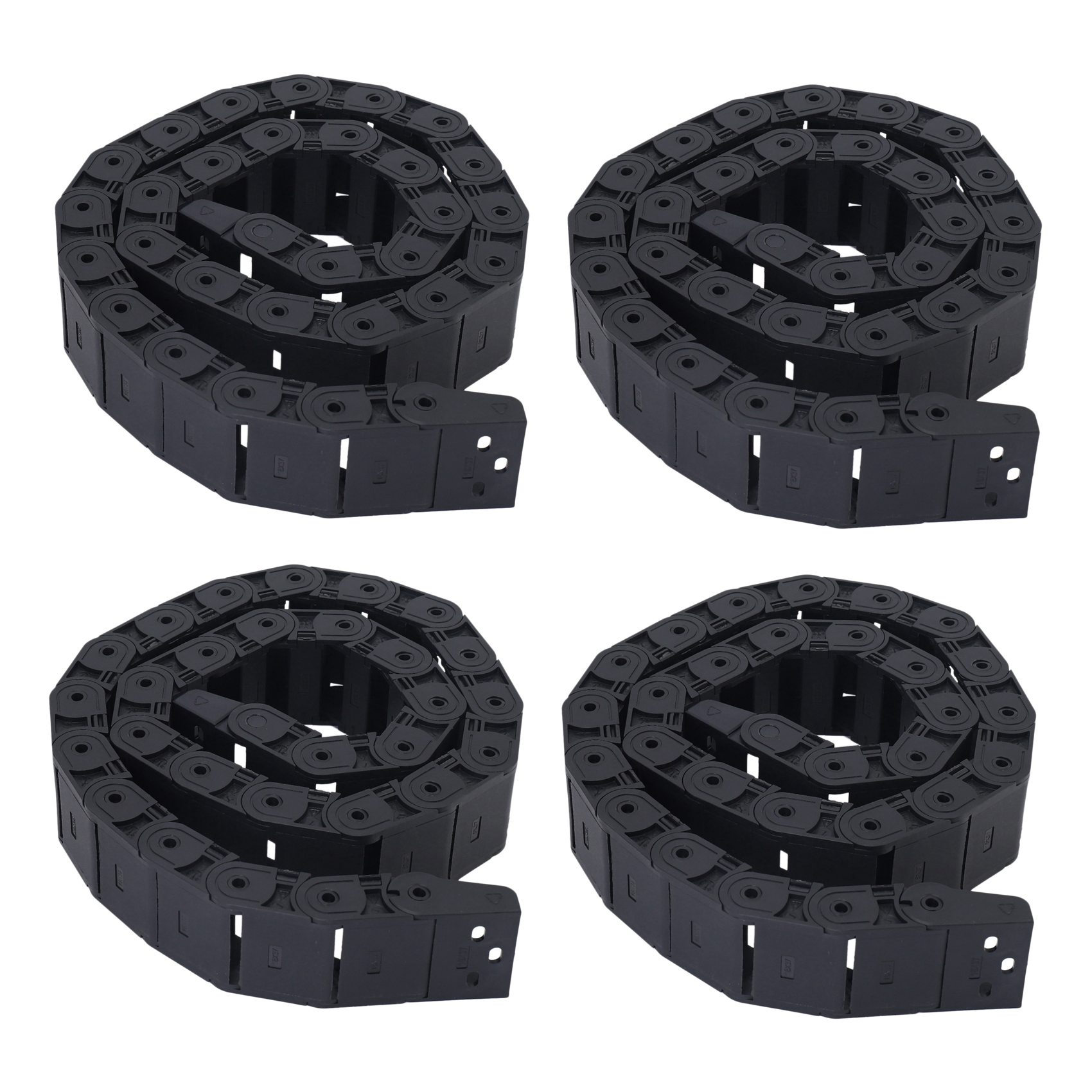 Durable mini drag chain ideal for small-scale cable management systems.