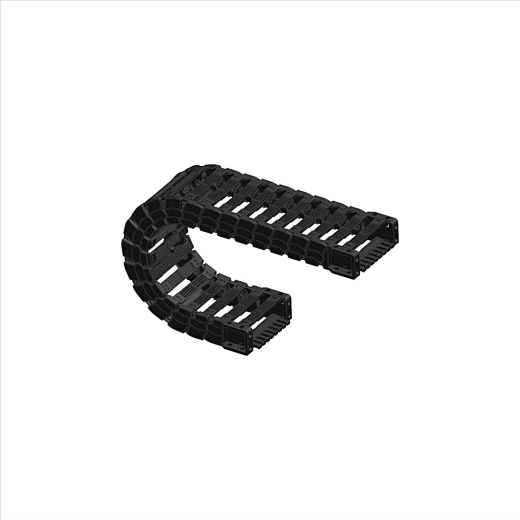 Hybrid polymer cable carrier combines strength and flexibility for industrial applications