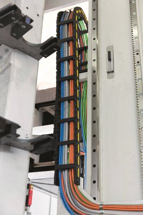 Flexible energy chain designed for smooth motion and long-lasting cable protection in dynamic applications.