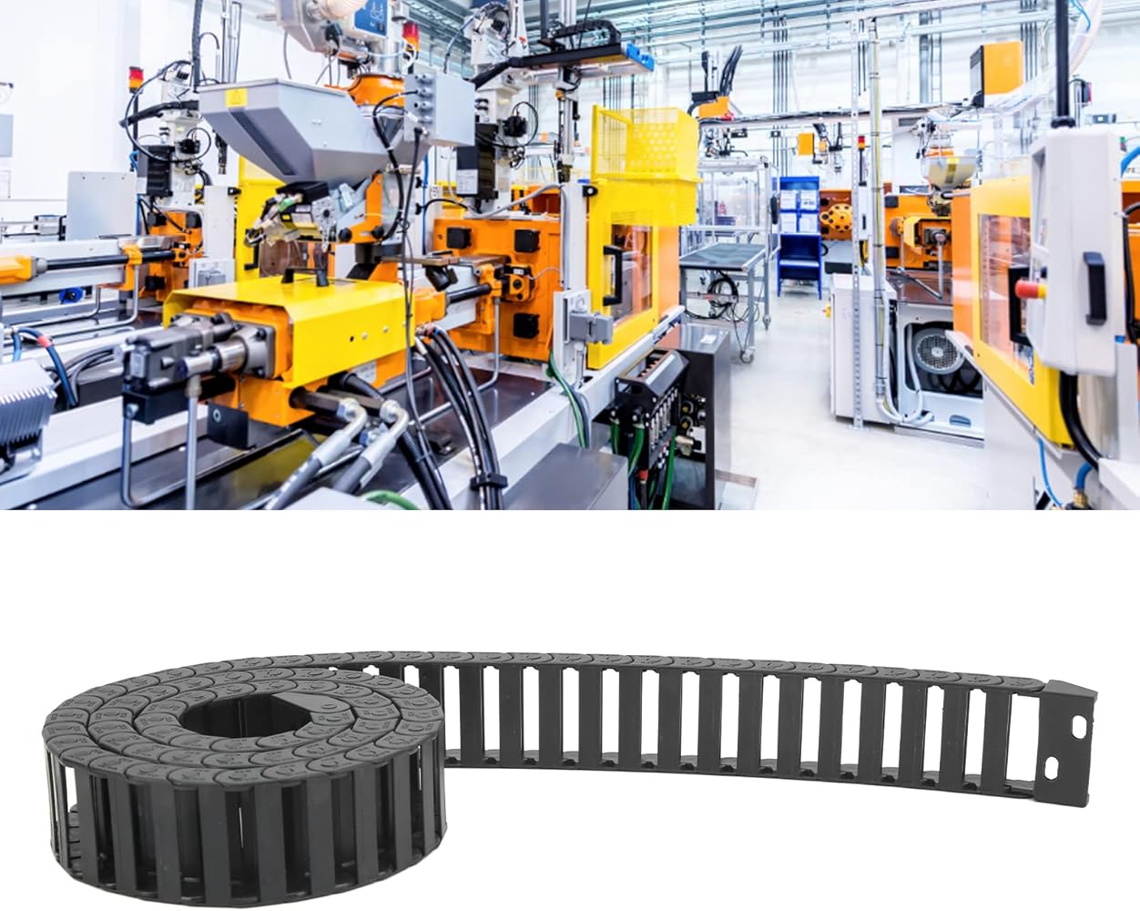 Robot cable chain ensures safe and organized cable management for robotic arms and automated systems.