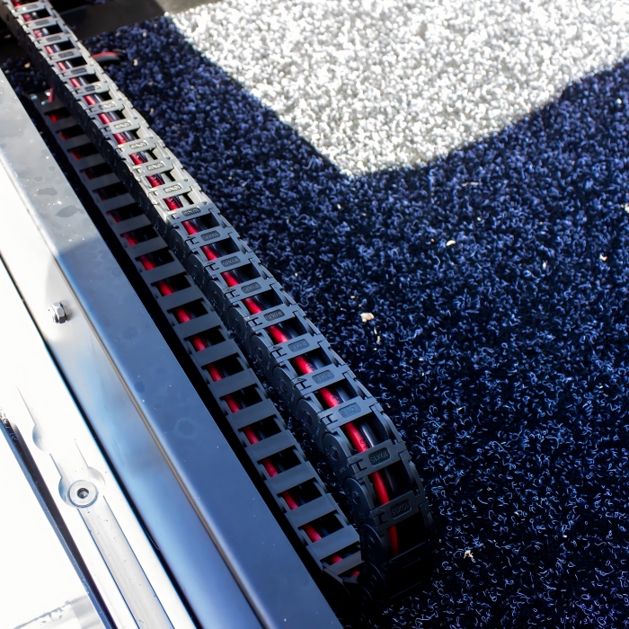Chemical resistant cable chain ensures reliable cable protection in corrosive environments.