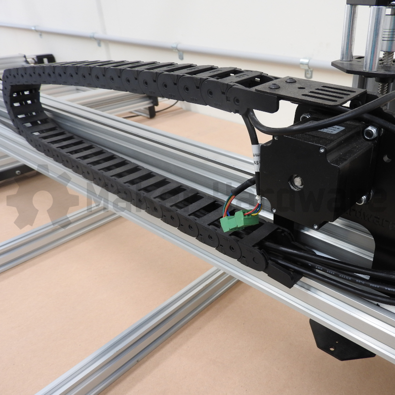 High-strength reinforced nylon cable chain ideal for demanding industrial applications.