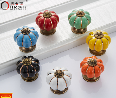 pumpkin ceramic+zinc alloy handle