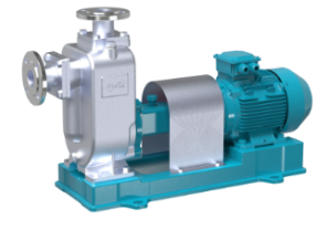 Horizontal self-priming sewage pump