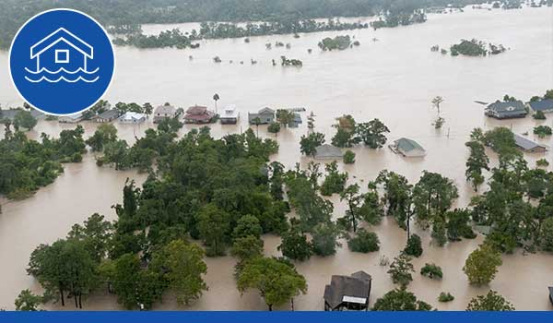 It shows which areas will be submerged under different river water levels, as well as the expected flood depths