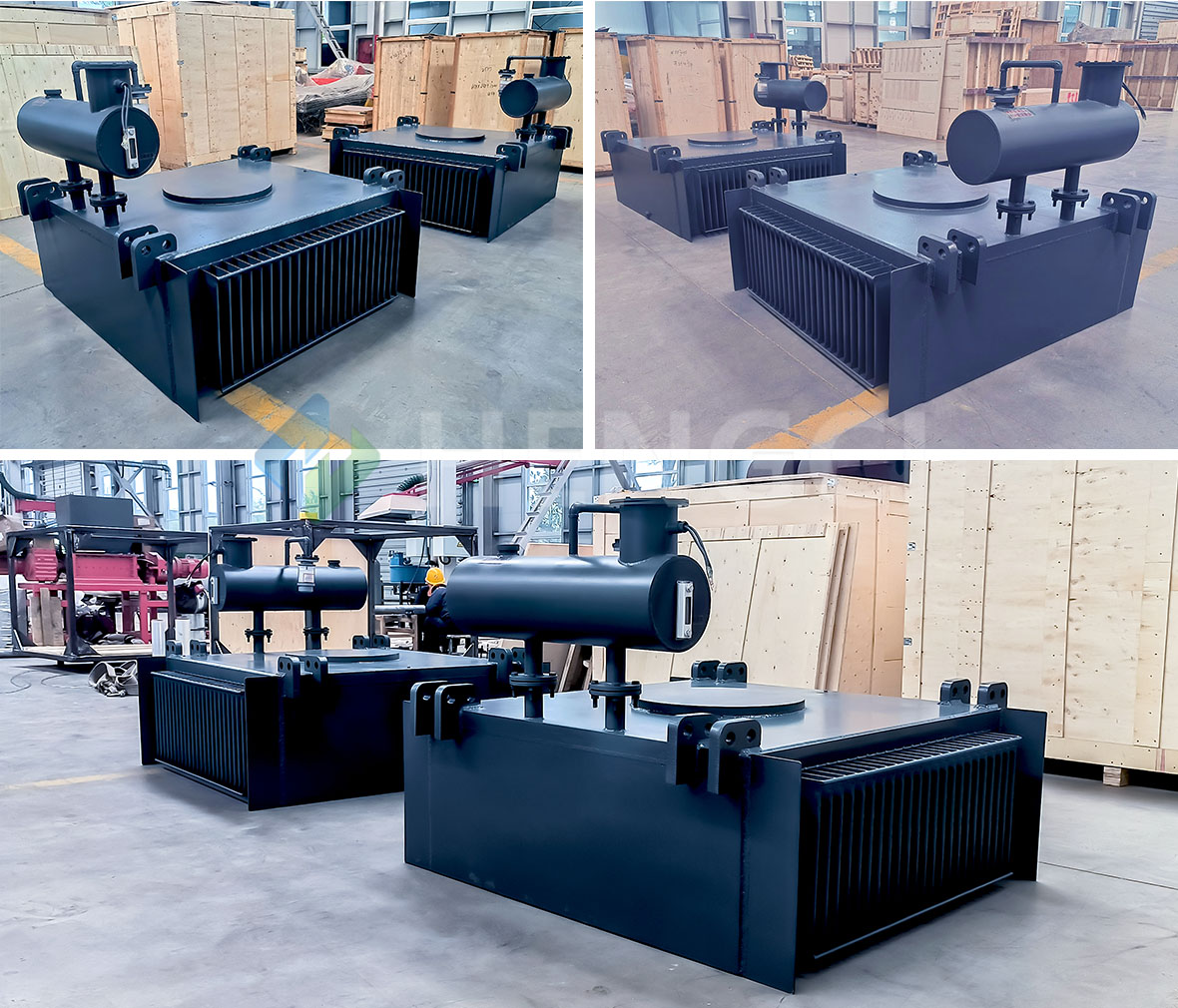 Oil-cooled suspended electromagnet overhead