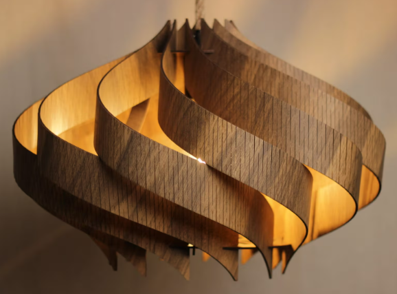 laser cut curved wood