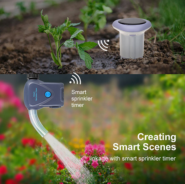 Smart solar soil moisture and temperature sensor