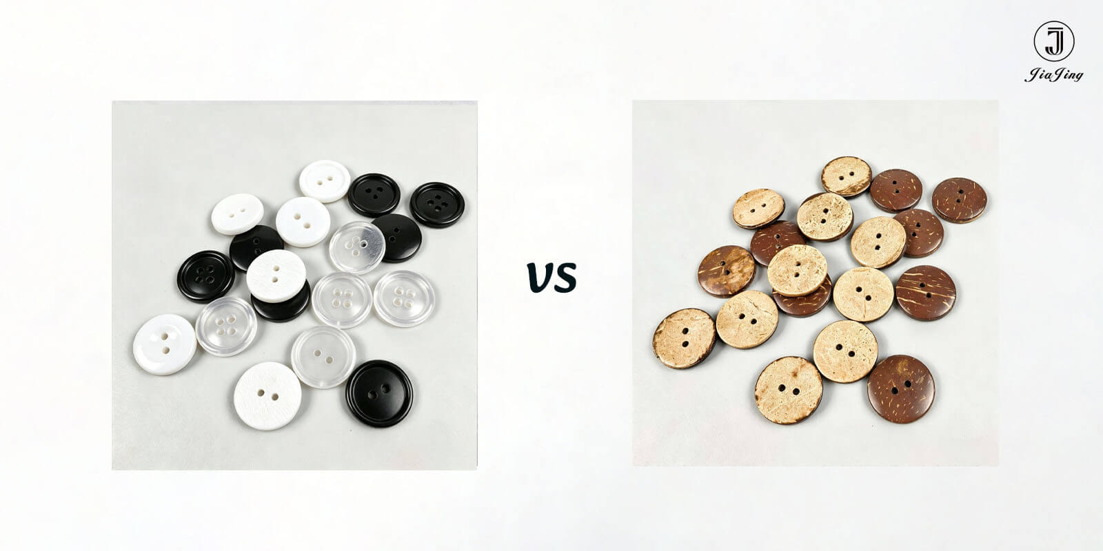 Resin buttons vs Coconut shells buttons