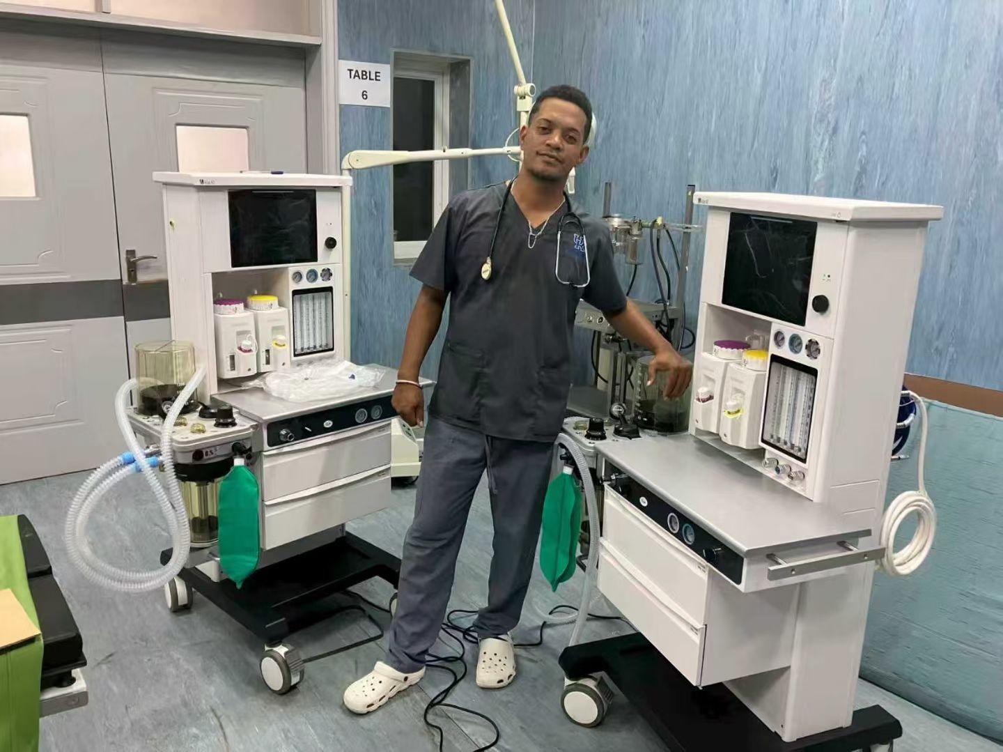 medical anesthesia machine at the hospital in madagascar.
