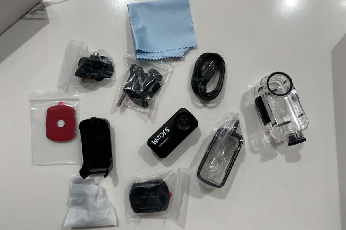 All Components Included in the Packaging Box of SJCAM C110 Plus Action Camera, Great Alternative to GoPro