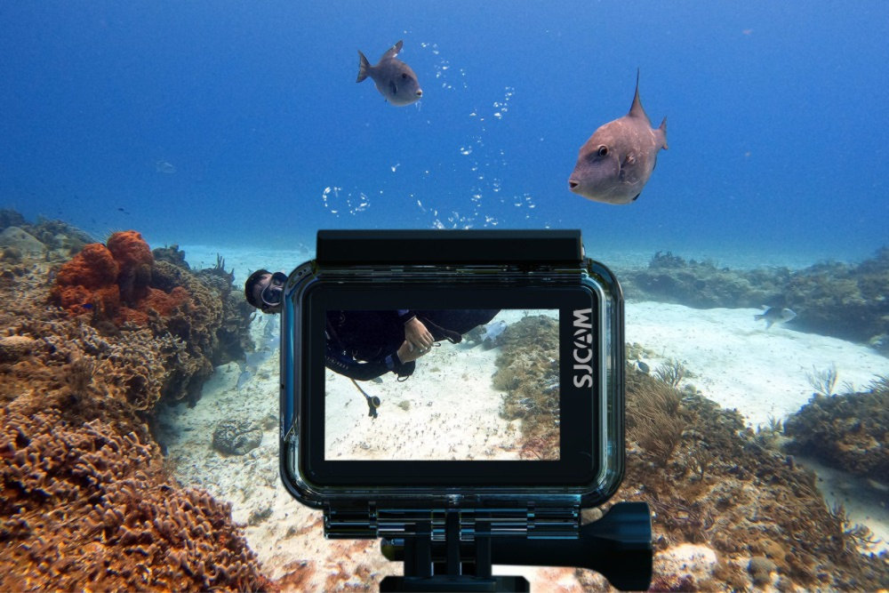 An SJCAM Action Camera being Used for Underwater Photography