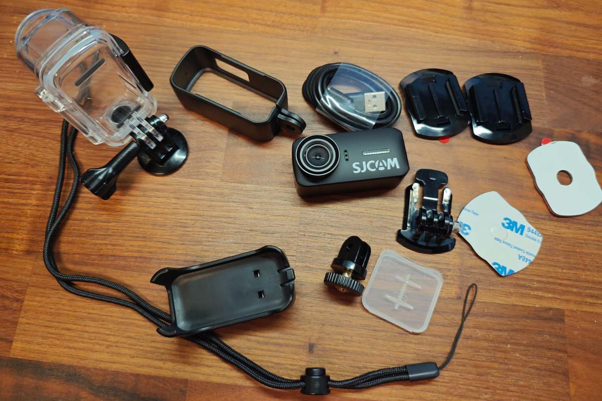 All Components Included in the Packaging Box of SJCAM C110 Plus Great Little Action Camera