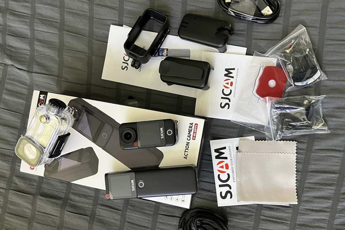 All Components Included in the Packaging Box of SJCAM C300 Fantastic Action Camera