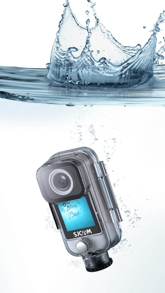 An SJCAM C300 Action Camera with Waterproof Case Falls into the Water