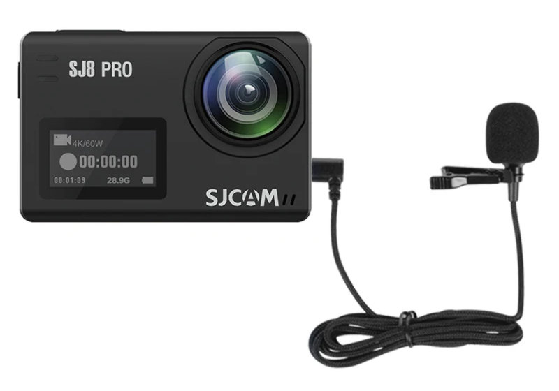 SJCAM SJ8 Pro Action Camera with SJCAM Action Cameras External Microphone