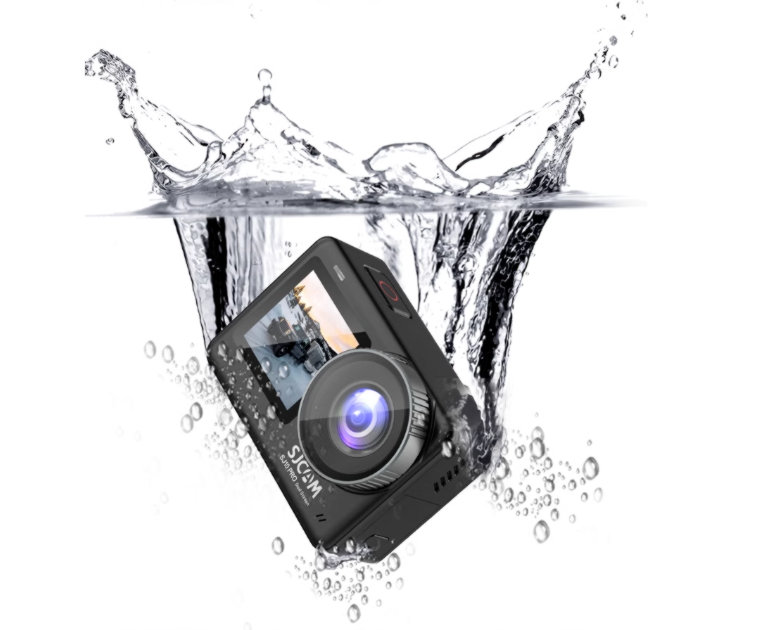 An SJCAM SJ10 Pro Action Camera Falls into the Water