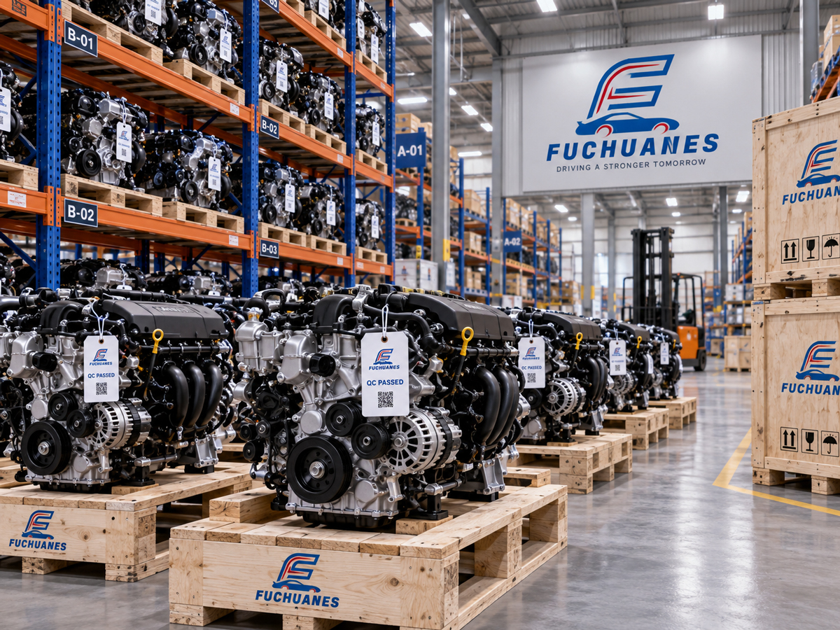 Fuchuan engine warehouse with organized inventory and reliable supply for Middle East distributors