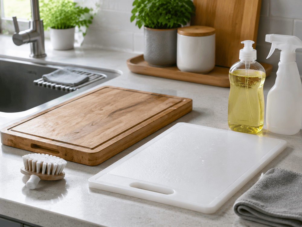 How to disinfect cutting boards in a clean kitchen